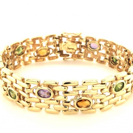 herfst pion maaien Vintage gouden armband ref. 15221 | GORT Goudsmid juwelier