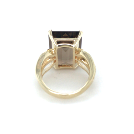 Vintage gouden ring met rookkwarts #940100160800012