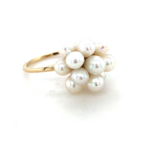 Vintage gouden ring met parels #940100110800012