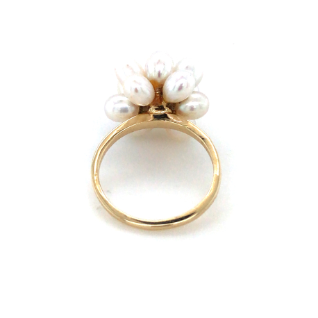 Vintage gouden ring met parels #940100110800012