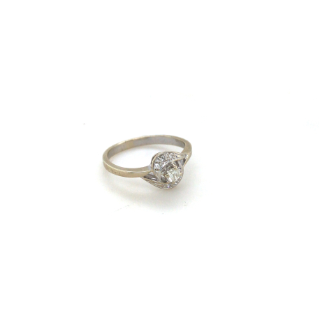 Vintage witgouden ring met diamant #940100670800012