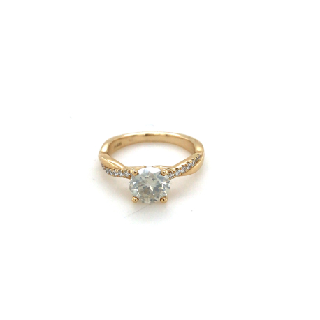 Vintage gouden ring met diamant #940100630800012