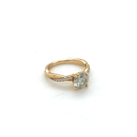 Vintage gouden ring met diamant #940100630800012