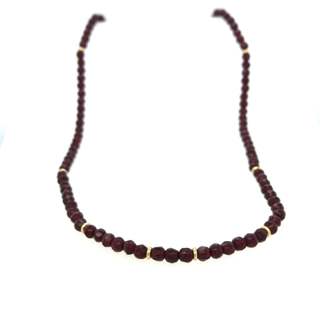 Granaat collier met gouden sluiting ref. 940100001100012